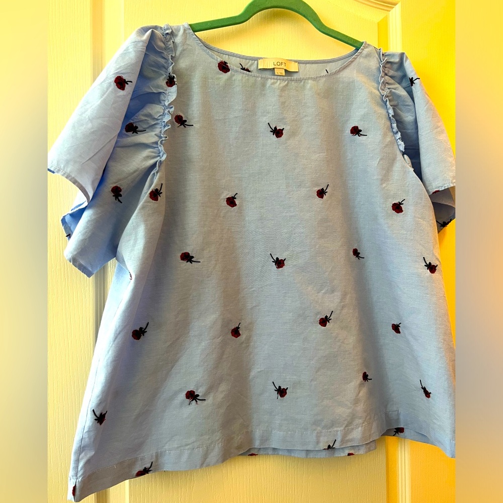 Loft rose bud blouse XL